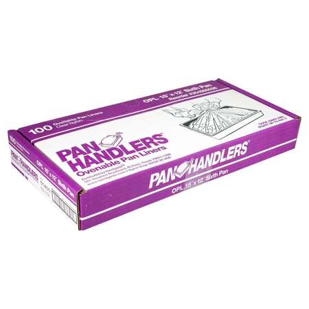 PANHANDLERS Pan Handlers 15"x12" Sixth Size Ovenable 400 Degree Pan Liner, PK100 304985038